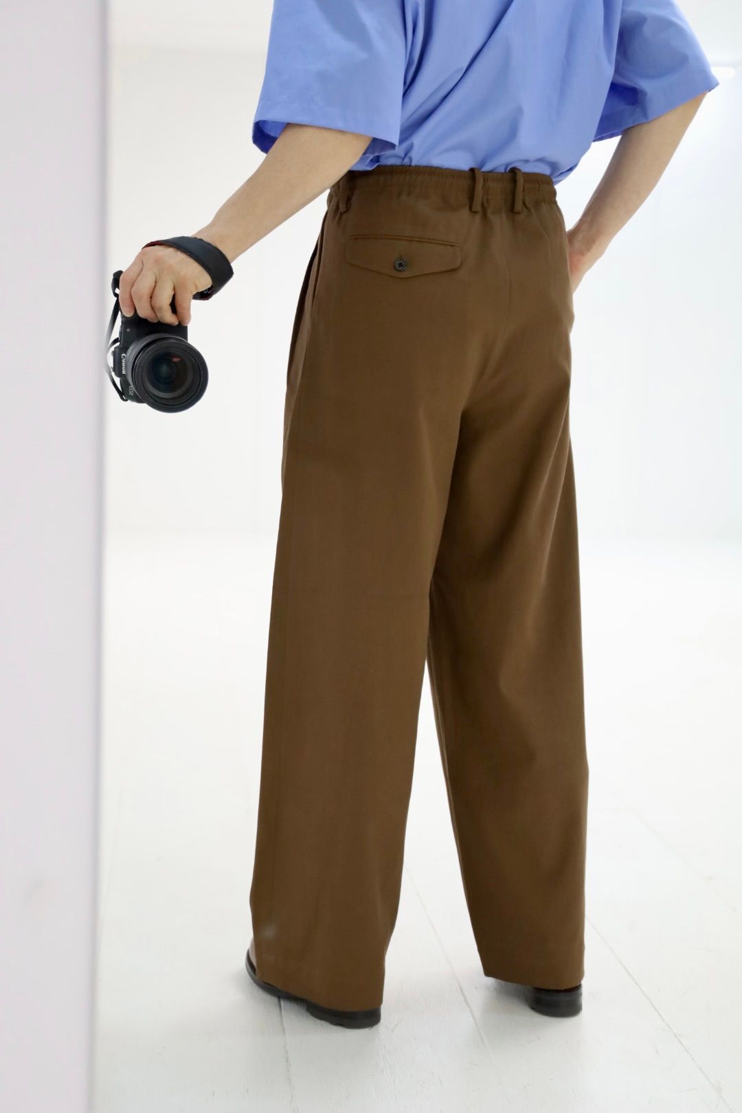 マーカウェア 26SS  60/2オーガニック強燃ボイル3/2ツイル / トリプルプリーテッドイージートラウザーズ(A26A16PT02C) Burnt Umber☆新作発売！