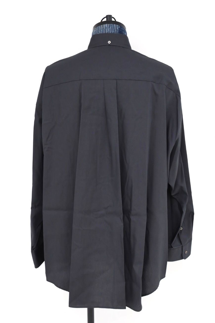 グラフペーパー Easy Care Poplin L/S Oversized B.D Shirt(GM263-50620)GRAY☆7月11日(土)発売！
