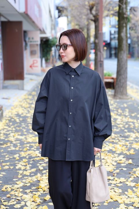 Graphpaper 25SS 新作High Count Broad L/S Oversized Regular Collar Shirt style.2024.12.24