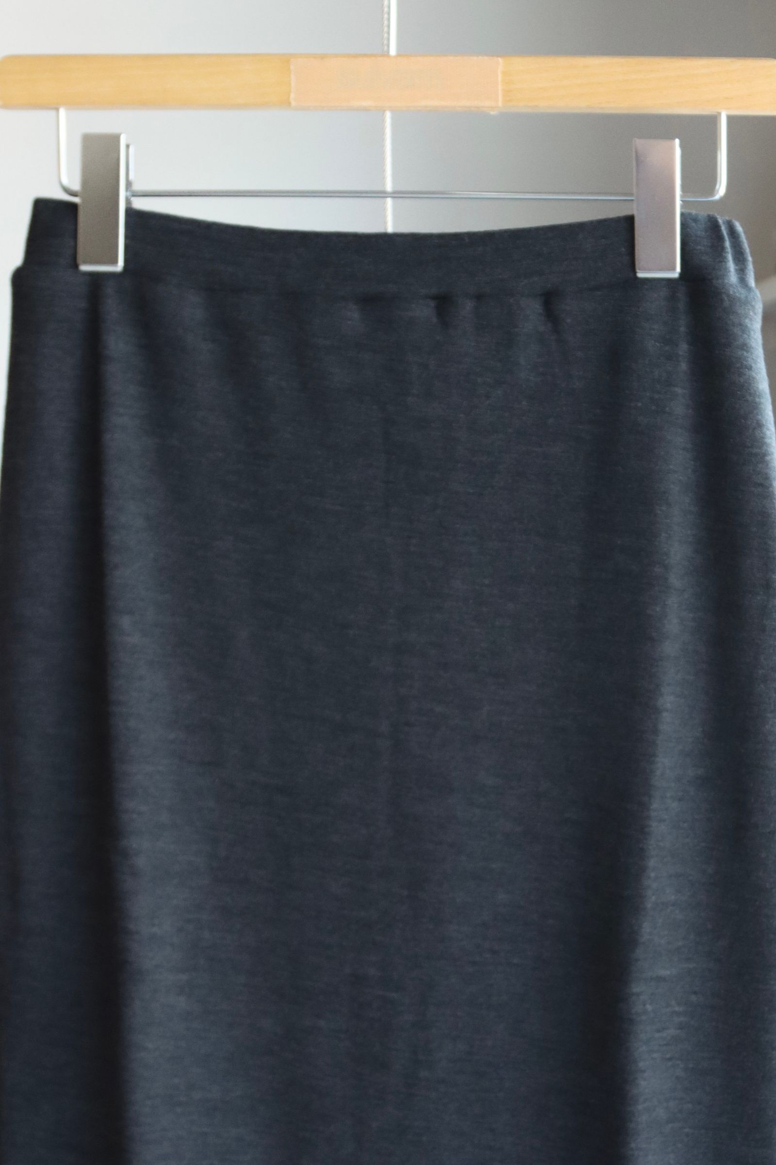 blurhms Women's 25FW Wool Rib Skirt(BHSW25F4)HeatherCharcoal