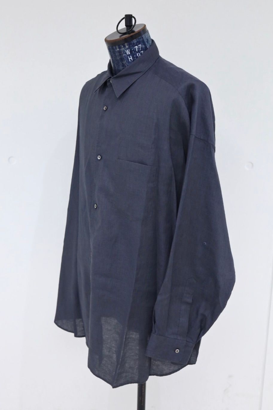 グラフペーパー Linen L/S Oversized Regular Collar Shirt(GM262-50039B)C.GRAY☆6月20日(土)発売！