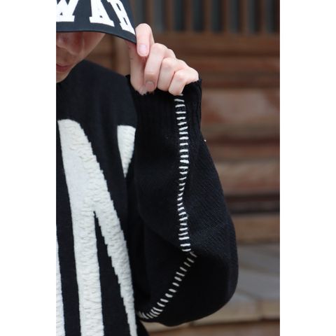©SAINT M×××××× WOOL SWTER SIN(SM-S21-0000-039)BLACK style