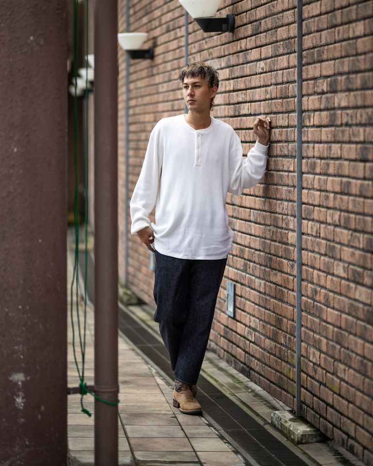 A.PRESSE Cashmere Blend Waffle L/S Henley Neck Shirts 6月6日(土)新作発売！