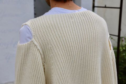 sulvam Slit over knit style.2020.9.20.