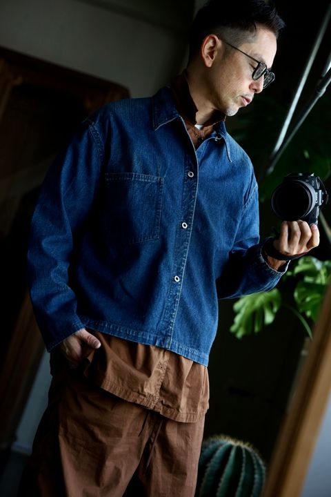 A.PRESSE US NAVY Denim Jacketスタイル