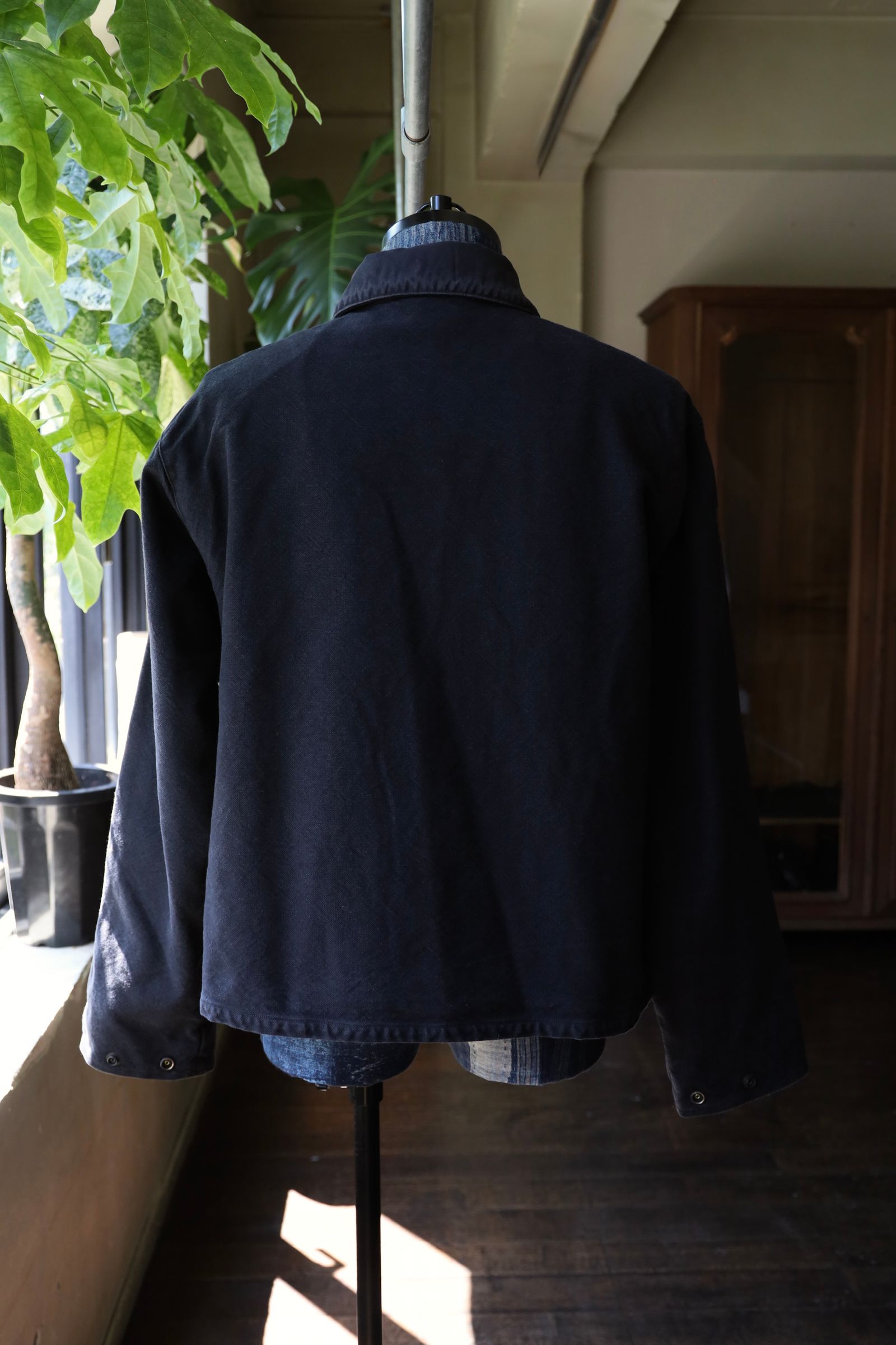 アプレッセ 2025 STYLE2 Vintage Silk Hemp Hunting Jacket(25AAP-01-25)BLACK☆再入荷！