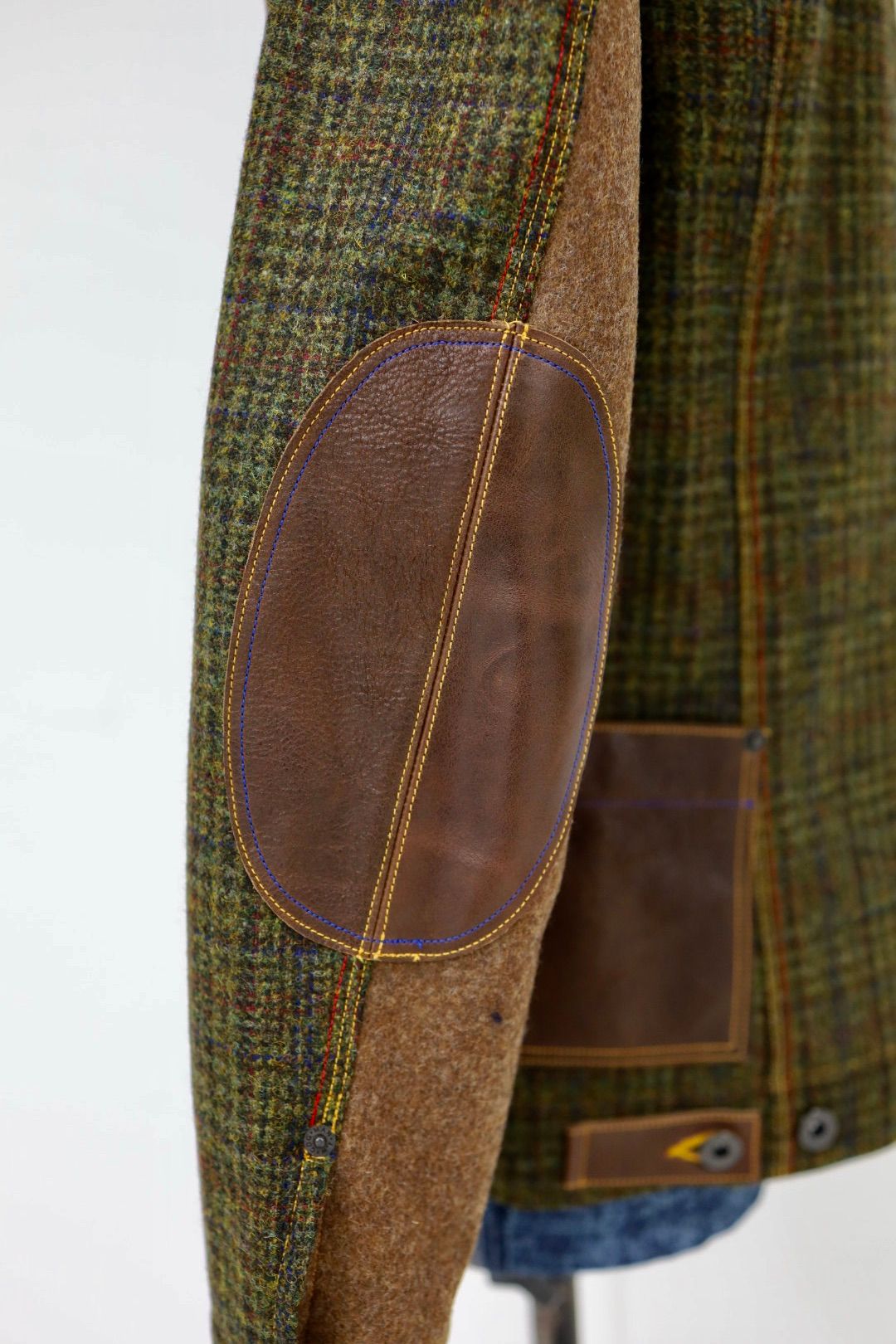 ジュンヤワタナベマン 25AW ウールチェックツイード綿ダッグレザージャケット(WP-J033-051)☆11月1日(土)発売!