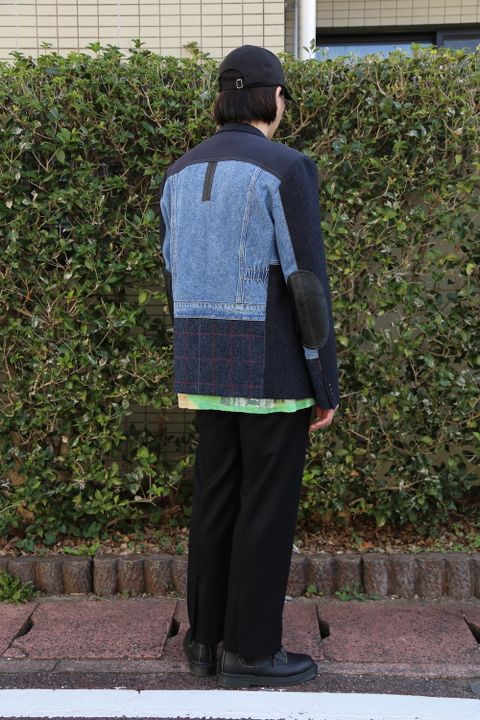 JUNYA WATANABE COMME des GARCONS MAN ウールカシミヤツイード×綿デニム×綿ウィップコード(WF-J022-051) style.2020.11.22.