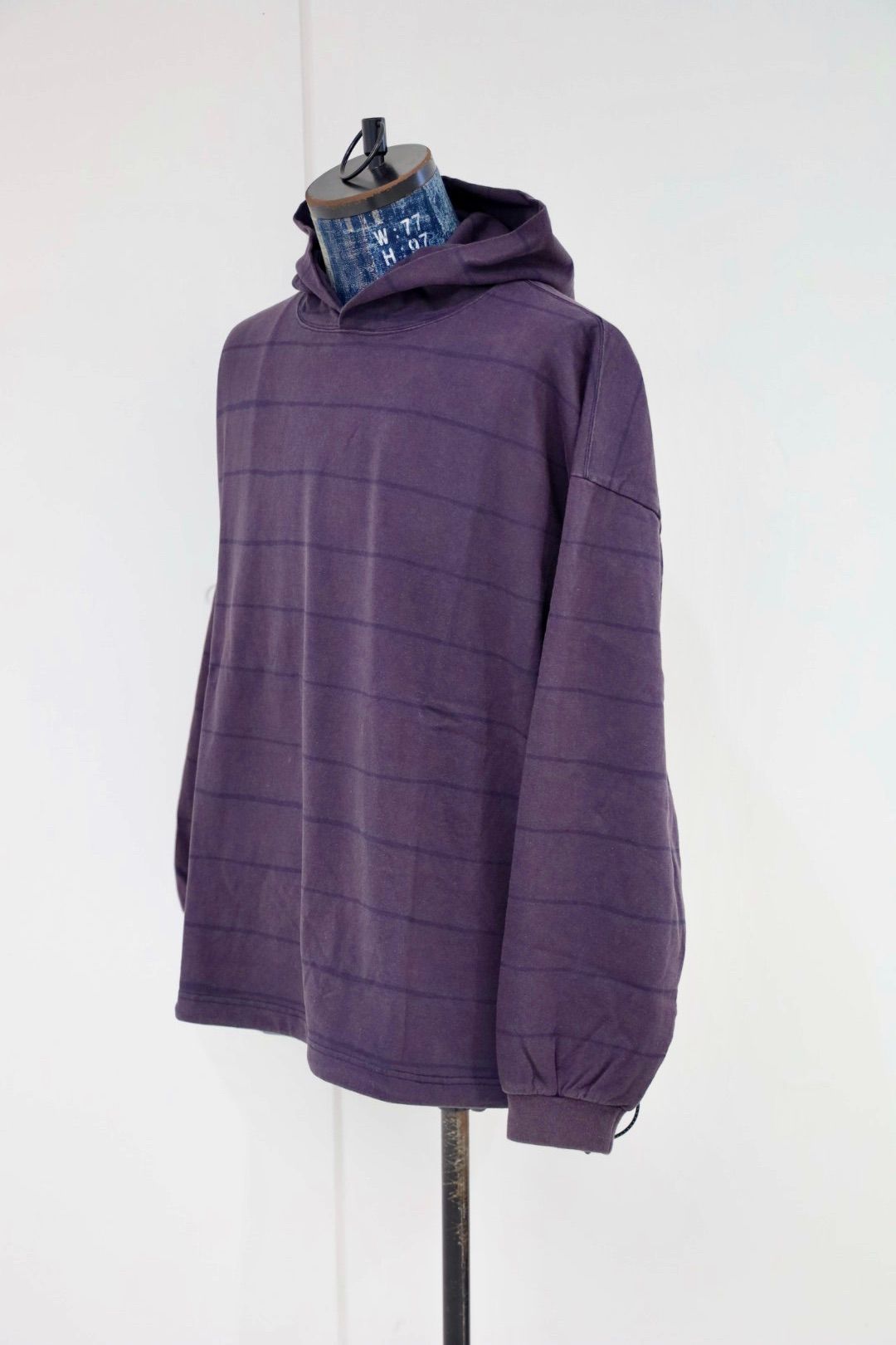 S.F.C 25FW エスエフシー SIDE STRIPE HOODY LS TEE (DISCHARGED) (SFCFW25CS07)Navy