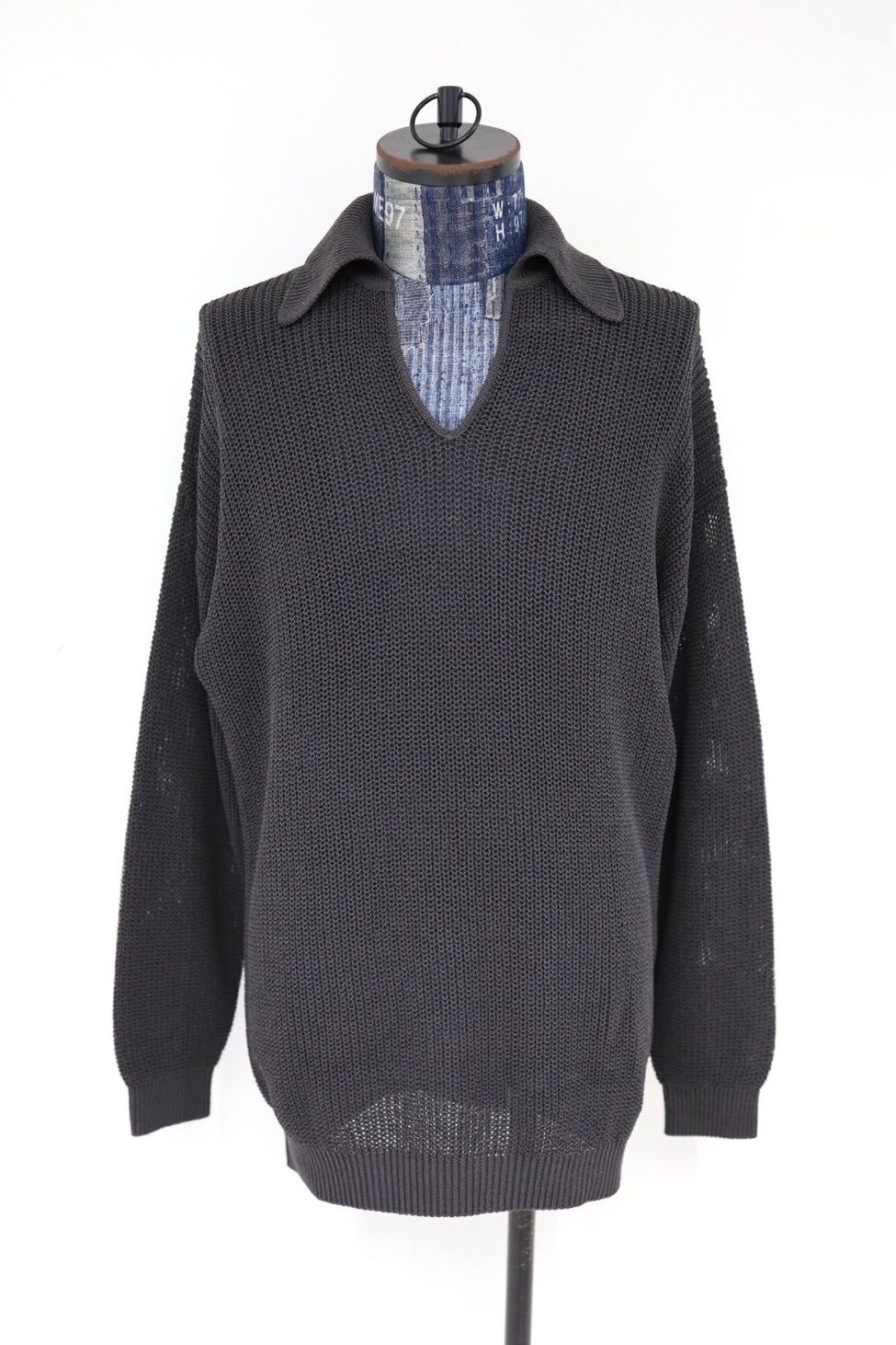 グラフペーパー26SS Coiled Wool Nylon Skipper Knit(GM261-80435)CHARCOAL☆2月28日(土)発売！