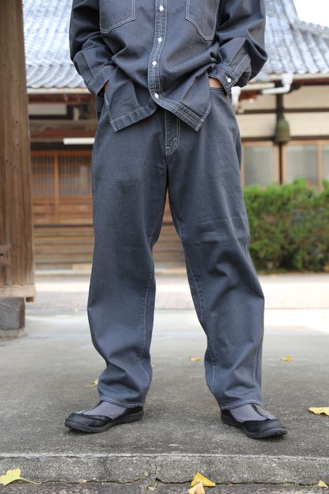 Graphpaper Denime Five Pocket Pants & Denime Regular Collar Shirt style 2020.12.14.