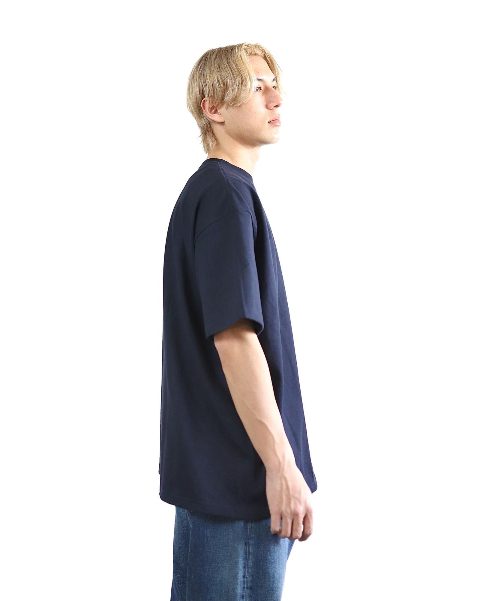 グラフペーパー Heavy Weight S/S Oversized Tee(GM252-70095B )NAVY