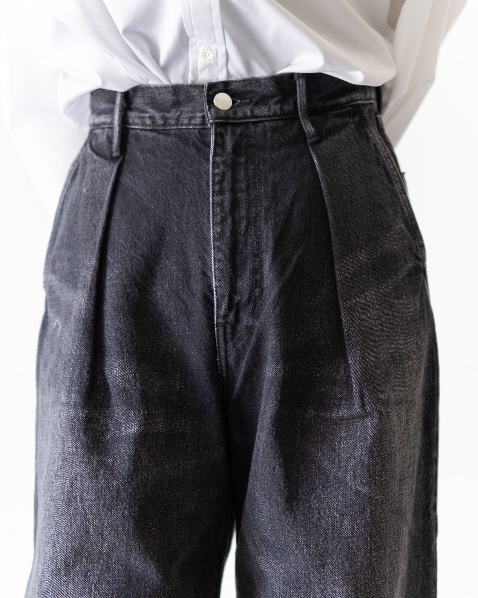 パンツ Graphpaper High Count Weather Tuck Pants Graphpaper - High Gauge Soft Terry Two Tuck Wide Pants – IN