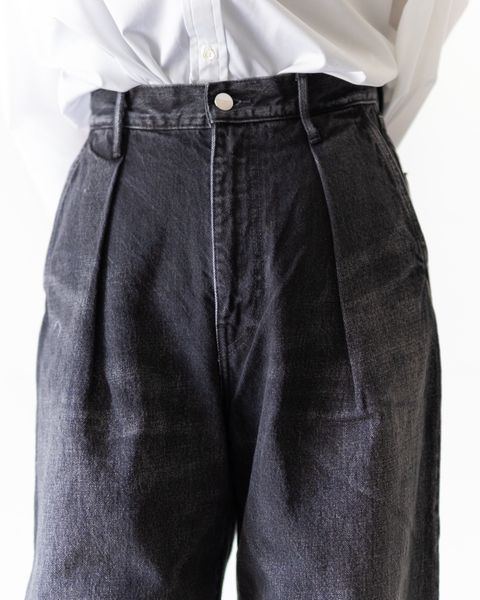 Graphpaper Selvage Denim Two Tuck Wide Pants style.2025.08.01