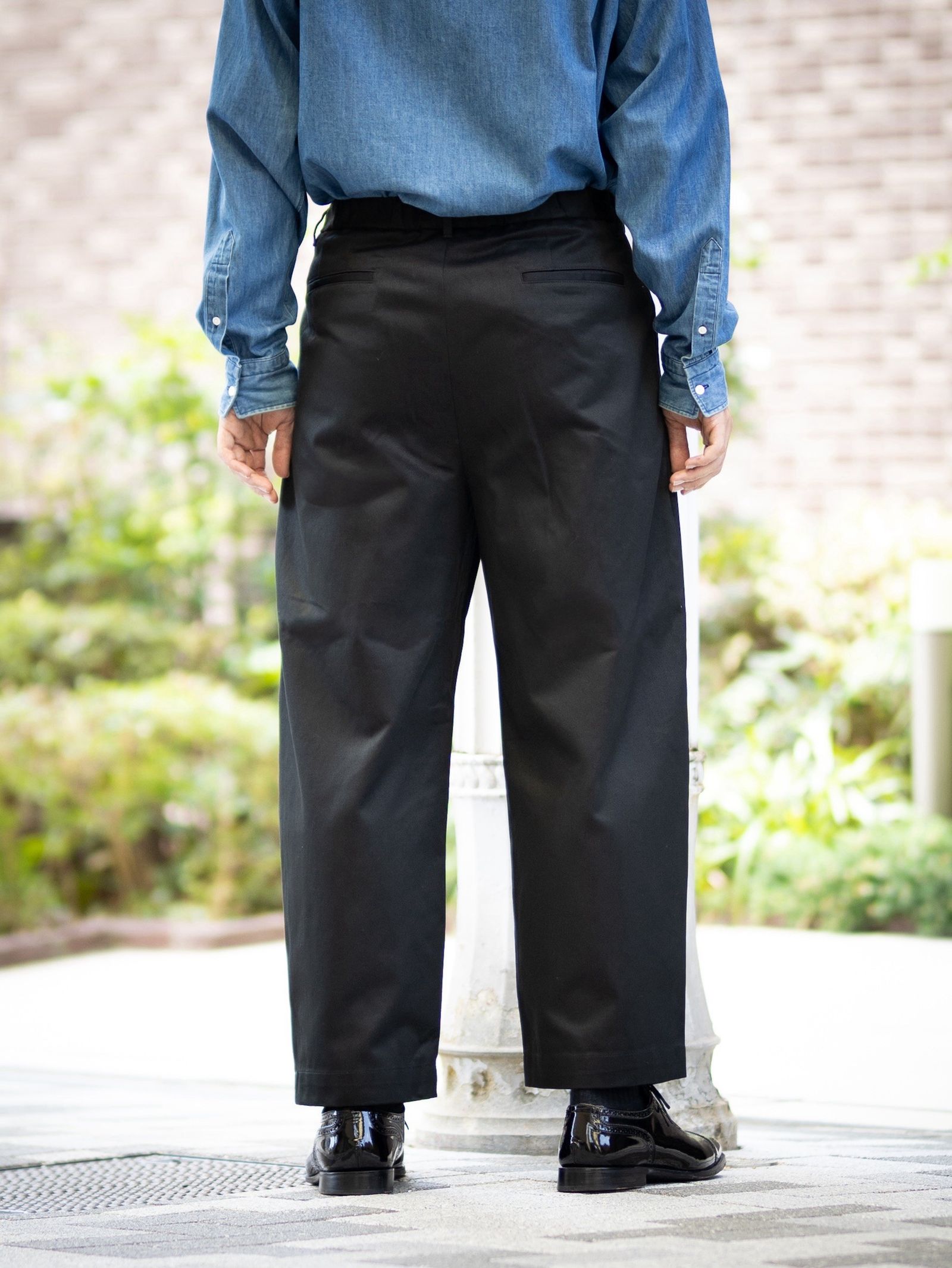 Graphpaper Westpoint Chino Wide Tapered Trousers (BLACK) MARKスタイル