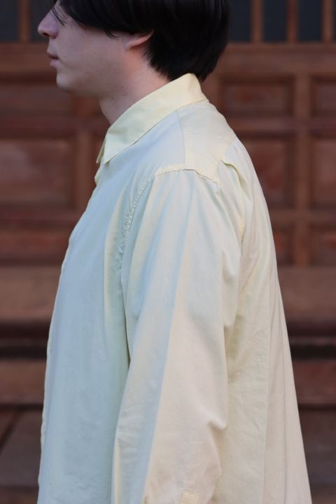 Ets.MATERIAUX Regular collar shirt(YELLOW)style.
