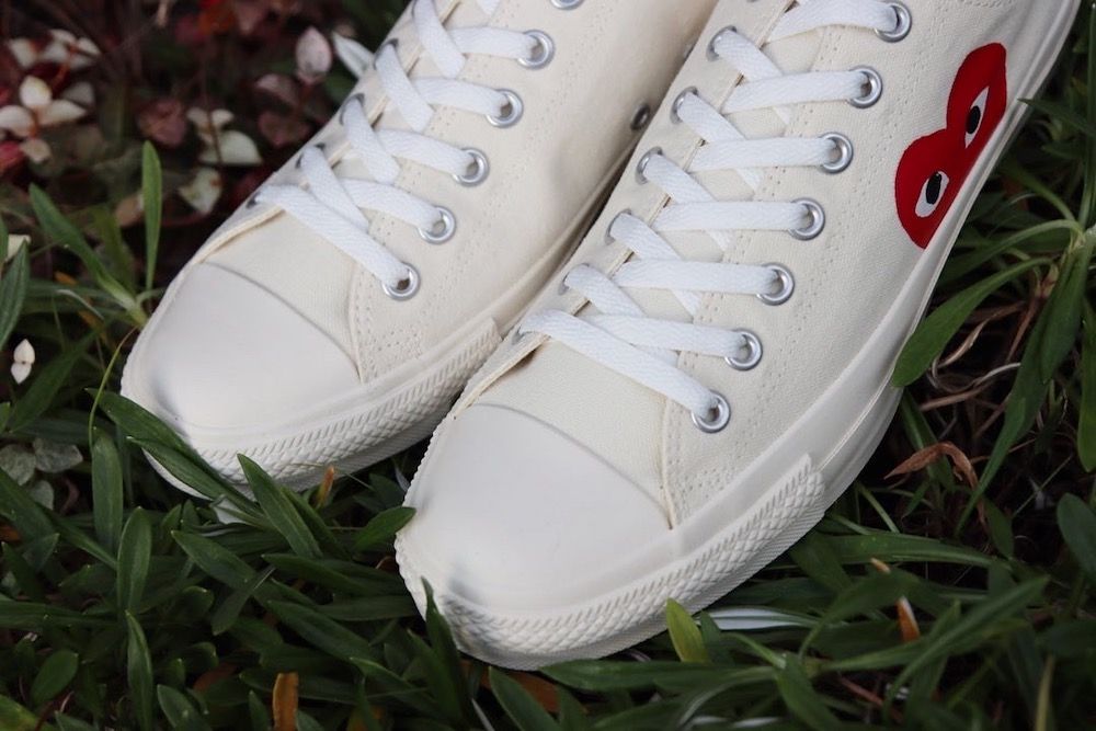 Comme des garcon 2024 converse white low