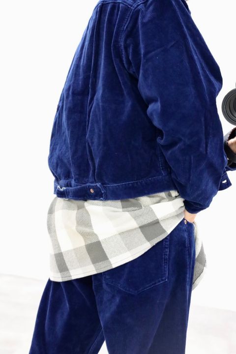 FOUNDOUR CORDUROY JACKET"INDIGO"スタイル.2025.10.12.