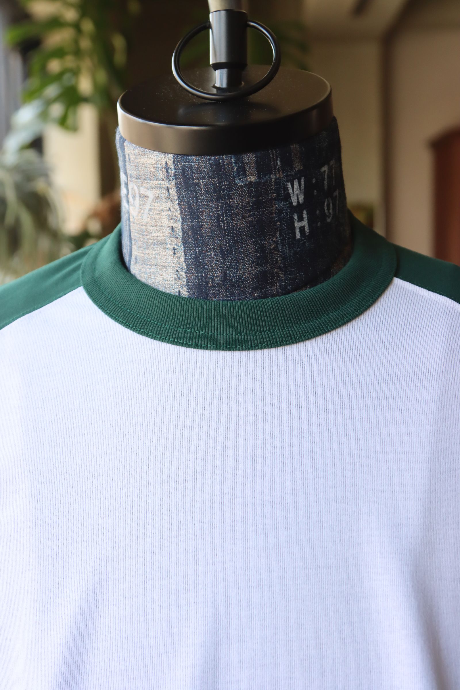 S.F.C 24SS エスエフシー RAGLAN BASEBALL TEE(SFCSS24CS12)White/Green