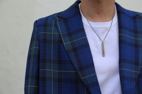 JieDa 2020aw 新作TARTAN CHECK JACKET "BLUE"style.2020.9.20