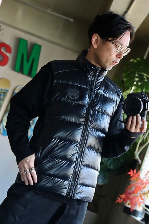 CANADA GOOSE CROFTON VEST BLACK LABELスタイル