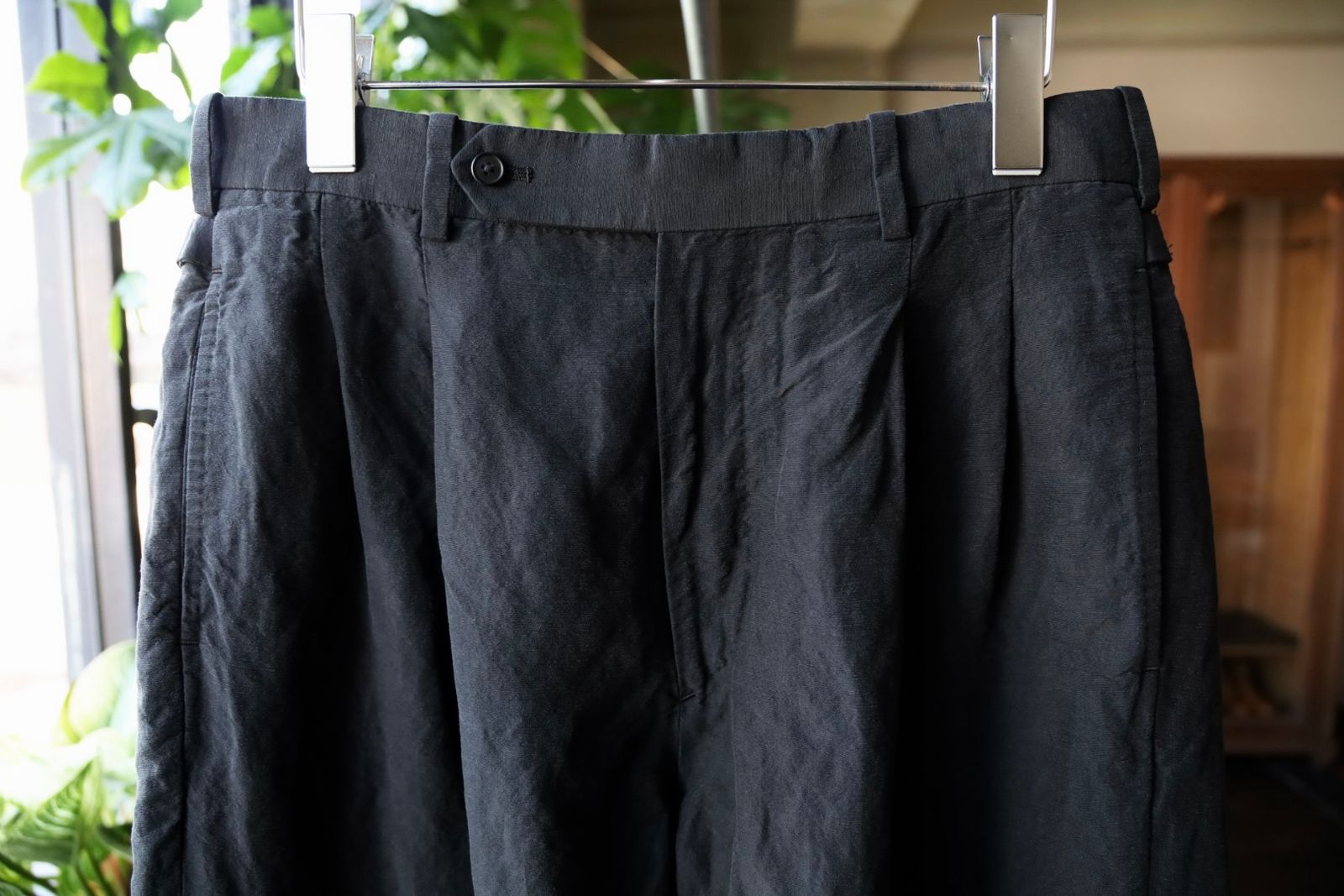 アプレッセ 25SS Silk Linen Trousers(25SAP-04-21H)BLACK
