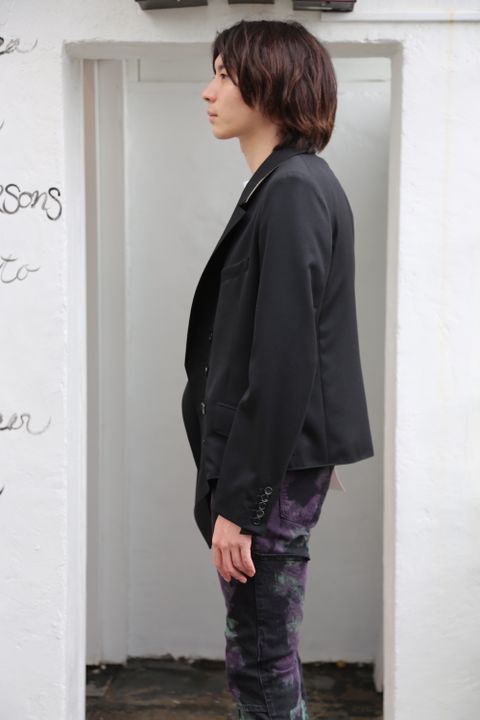 JieDa TIE-DYE 2WAY SLIM DENIM PANTS(Jie-20W-PT07)BLACK style.2020.7.10.
