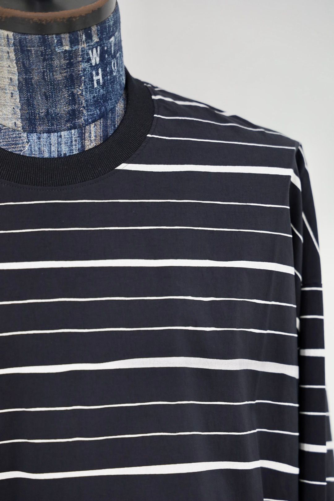 S.F.C 25FW エスエフシー SUPER BIG MIX STRIPE LS NYLON TEE (SFCFW25CS011)Black☆10月25日(土)発売！