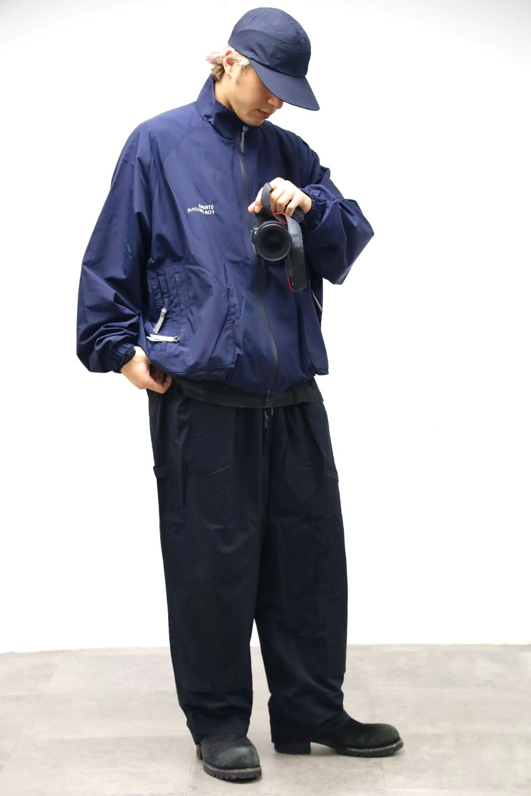 S.F.C 26SS エスエフシー ZIP NYLON SPORTY JACKET(SFCSS26J04)Navy☆2月28日(土)発売！