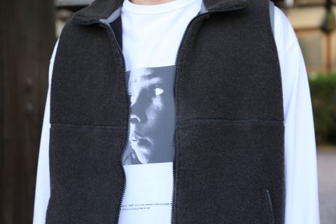 Graphpaper Wool Boa Zip-Up Vest style.2020.12.26
