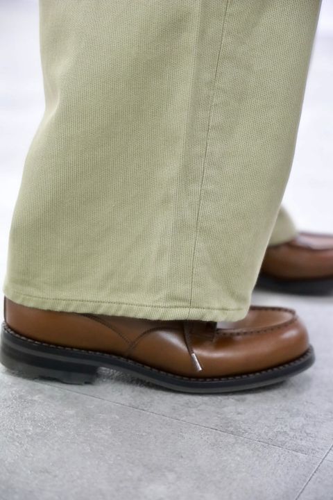 A.PRESSE 2026 STYLE1 Washed Silk Cotton Pique Pantsスタイル