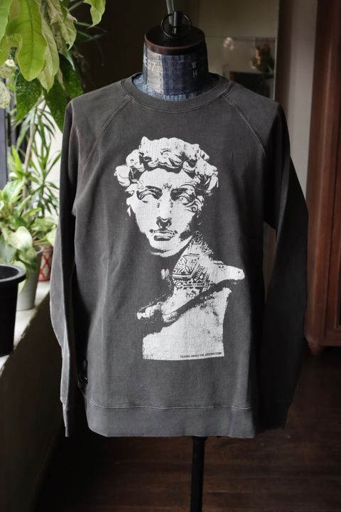 トーキングアバウト ジ アブストラクション 25AW OVER DYE PRINT RAGLAN TEE(2526AW-LS-002)MICHE☆新作発売！