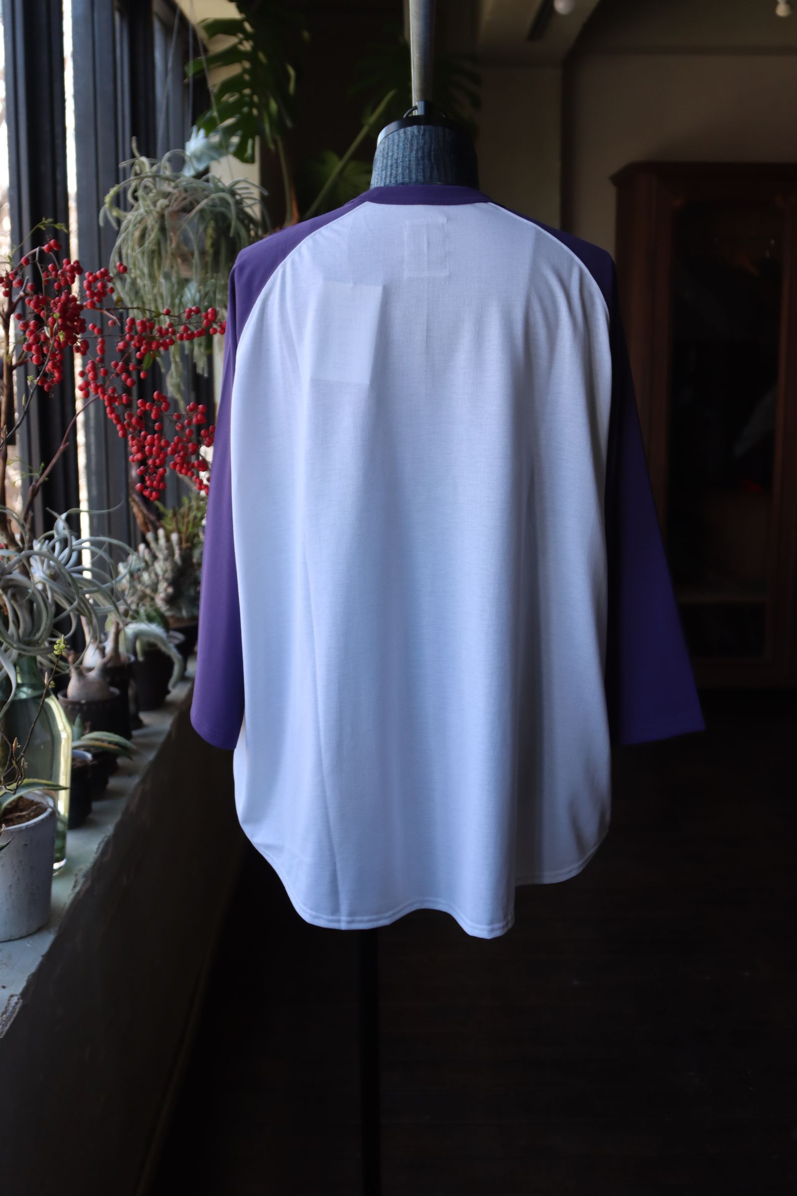 S.F.C 24SS エスエフシー RAGLAN BASEBALL TEE(SFCSS24CS12)White/Purple