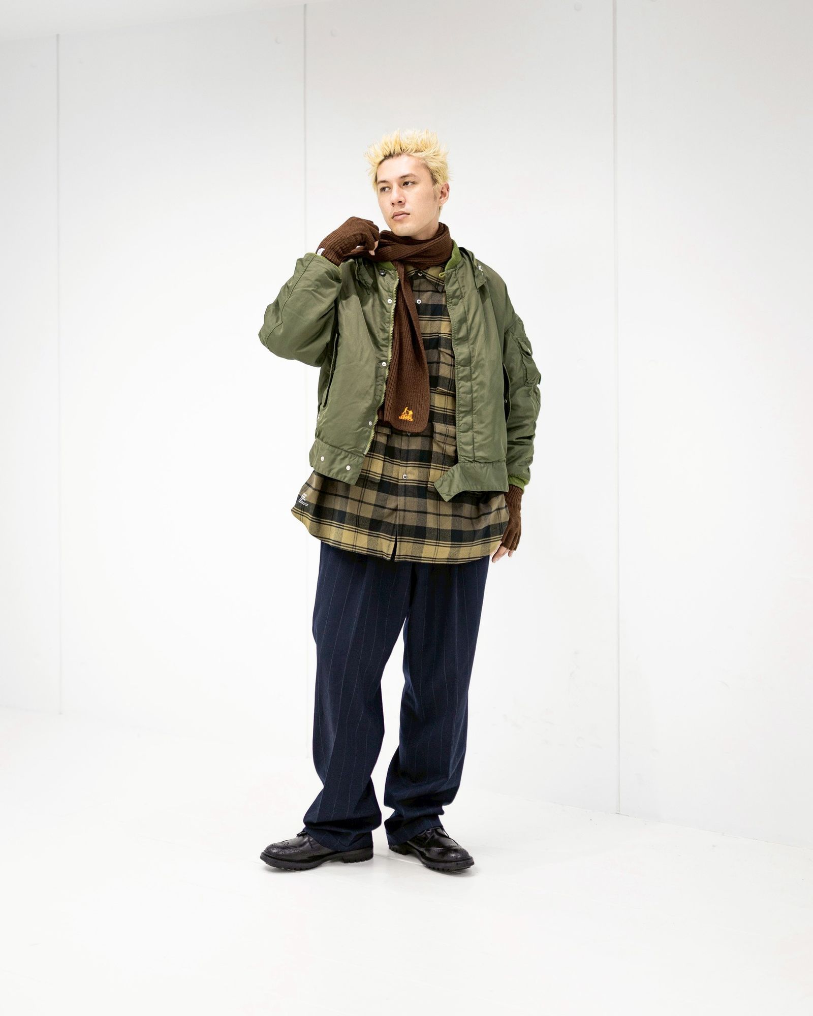 フレッシュサービスTHERMAL RIB KNIT SCARF(FSP254-90067)BROWN☆11月15日(土)発売！