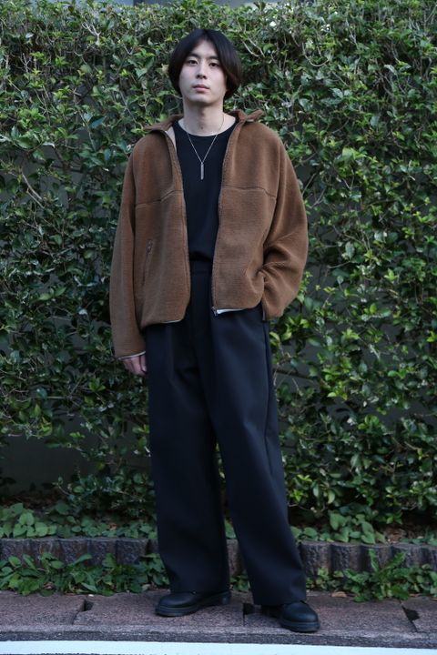 Graphpaper Wool Boa Zip-Up Blouson style.2020.10.2