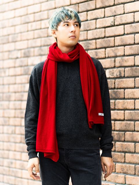 YOKE 26FW Cashmere Long Scarf(YK26FW01386A)Red☆10月10日(土)発売！