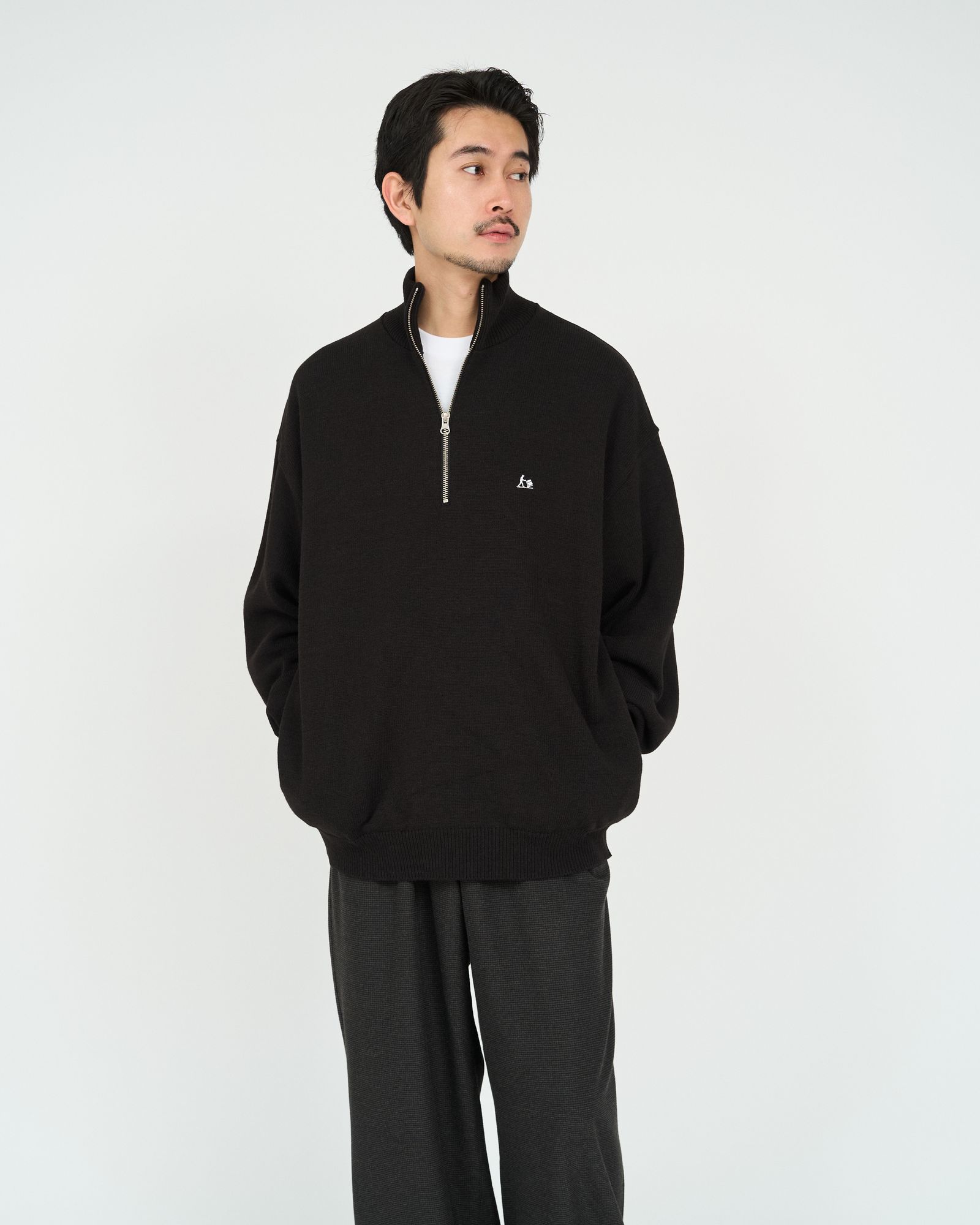 フレッシュサービス 26AW THERMAL JERSEY HARF ZIP KNIT(FSC263-80009)BLACK☆10月17日(土)新作発売！
