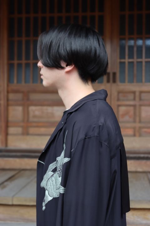 Yohji Yamamoto 21AW M-ツバメ濃紺プリントB(HX-B58-412) style.2021.8.29.