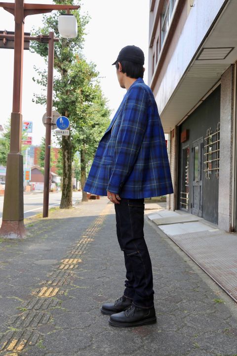 JieDa TARTAN CHECK JACKET "BLUE"Style.2020.8.22.