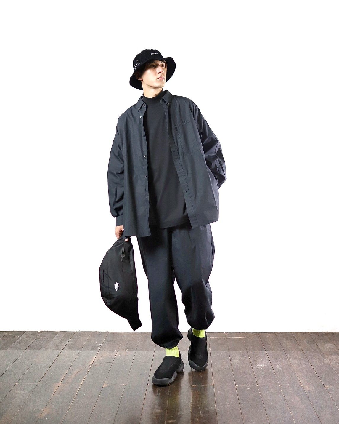 FreshService フレッシュサービス UTILITY B.D SHIRT"BLACK"スタイル