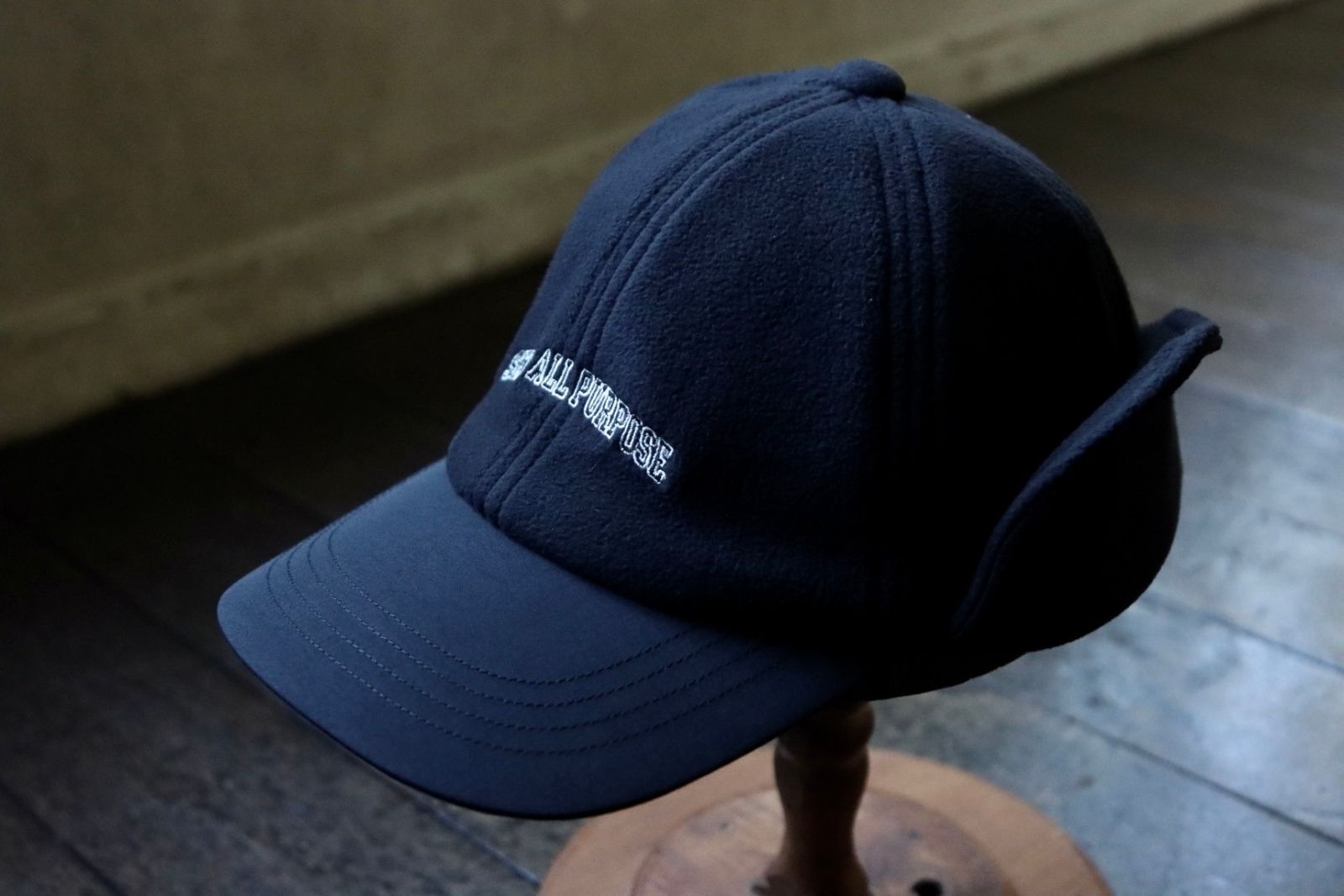セダンオールパーパスFW23 Arch Logo Ear Flap Fleece Cap(SD23F-CP05)Black x Black☆10月28日(土)発売！