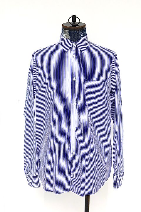 グラフペーパーシャツ Broad Stripe Regular Collar Shirt (GM264-50021STB)BLUE STRIPE☆10月31日(土)発売！