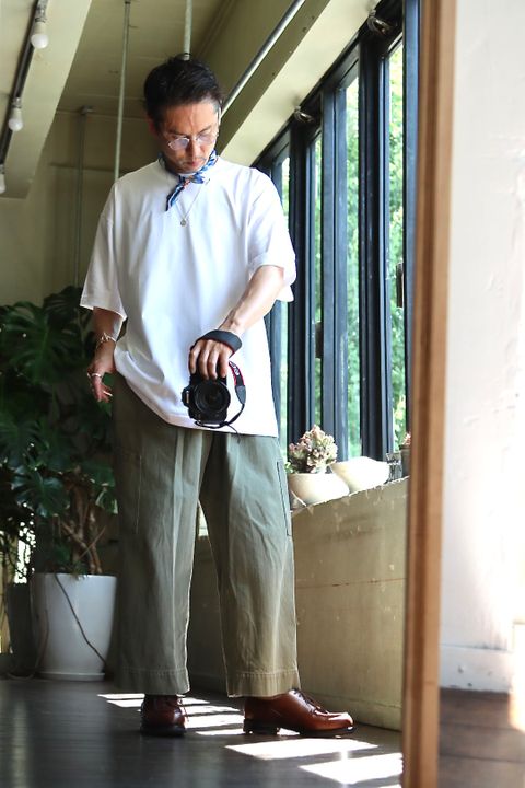 ATON エイトン 22FW SUVIN 60/2 OVERSIZED S/S T-SHIRT WHITEスタイル.2022.6.28.