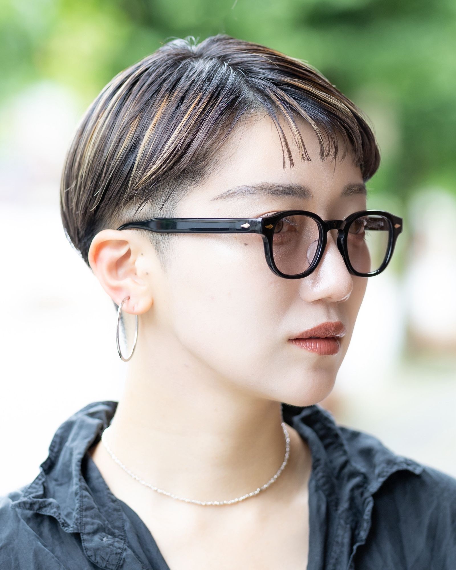 ノチノオプティカル NOCHINO-N1 #44. GLOSS BLACK × SAKURA to D.GREY(調光モデル)