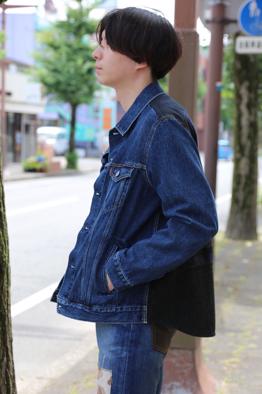 未使用品 ジュンヤワタナベ 綿デニム×ウールツイルチェック Levi's