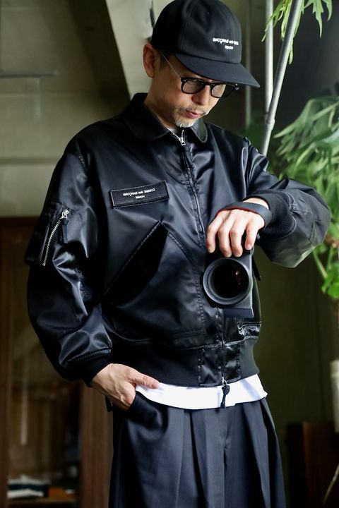 COMME des GARCONS HOMMEナイロンツイルミリタリージャケットスタイル.2024.8.3.