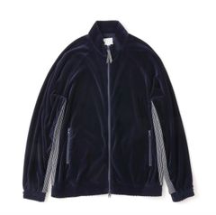S.F.C 23FW VELOUR TRACK JACKET(SFCFW23CS06)Navy