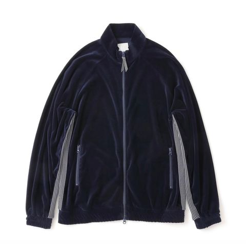 S.F.C 23FW VELOUR TRACK JACKET(SFCFW23CS06)Navy