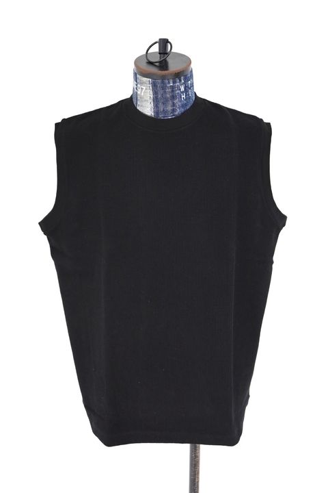 blurhms ROOTSTOCK ブラームスルーツストック 26SS Rough&Smooth Thermal Sleeveless(bROOTS26S15)Black☆3月27日(金)新作発売！