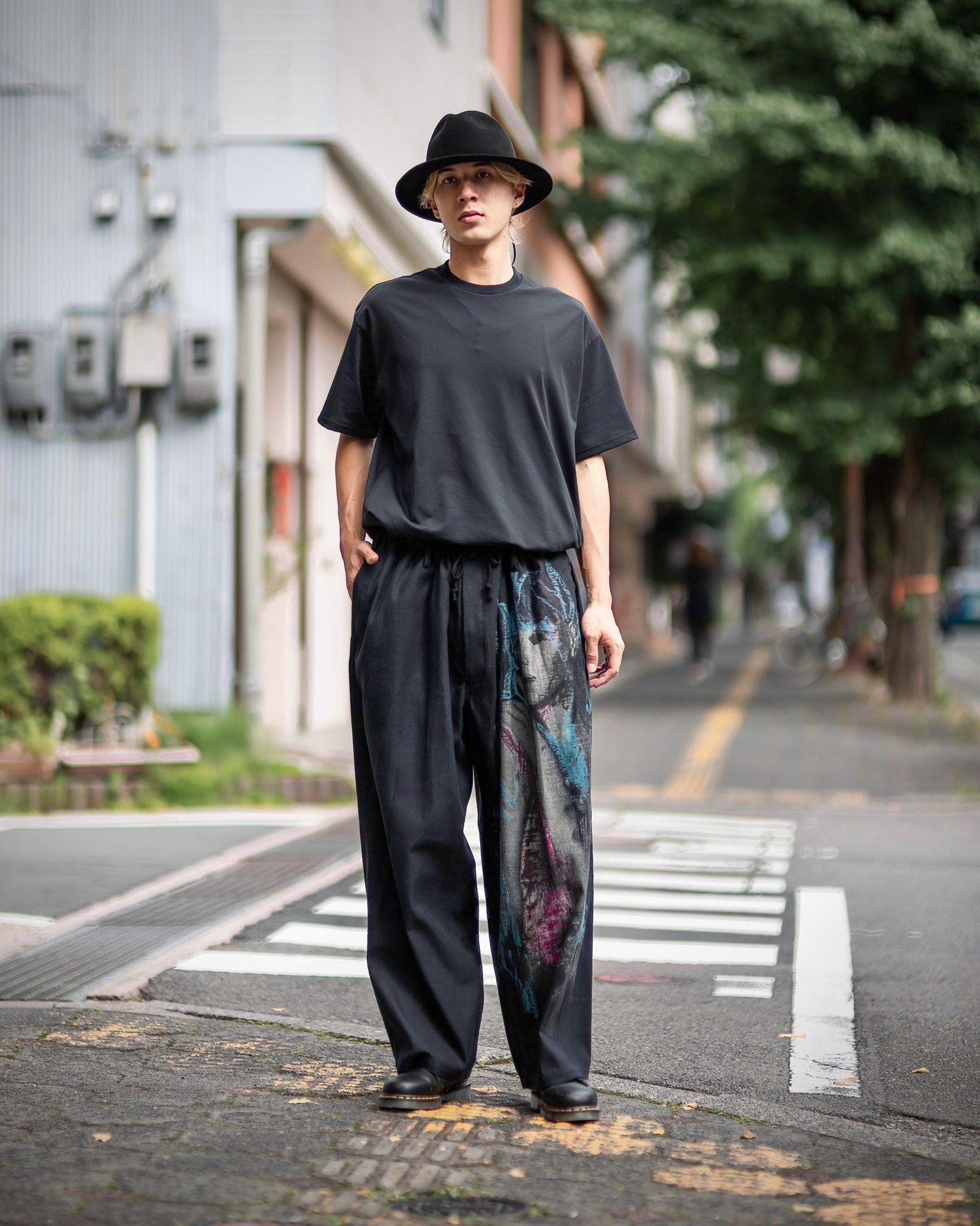 yohji yamamoto - 12本タックデニムパンツ (HO-P61-513)BLACK☆7